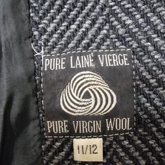 International Scene Virgin Wool Herringbone Jacket L Made in Hungary - Picture 5 of 13